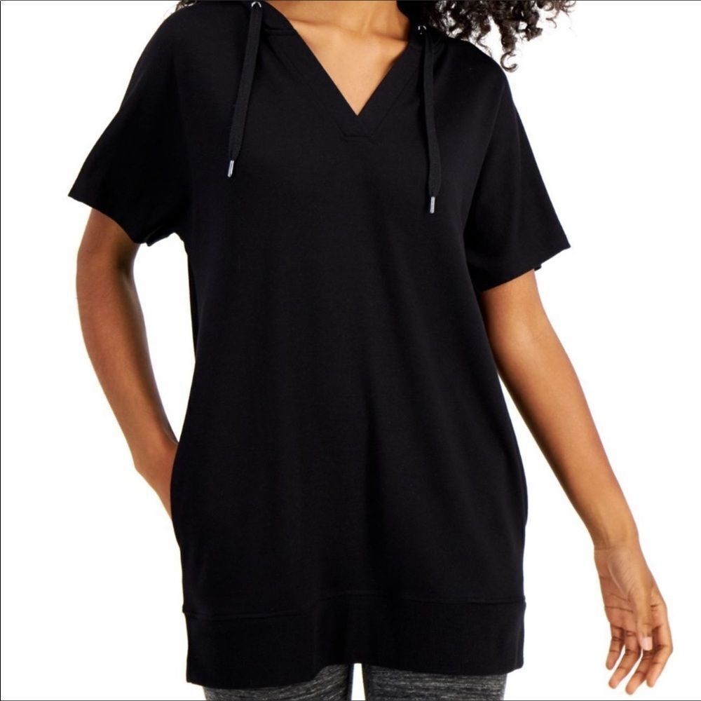 IDEOLOGY Black Tunic Hoodie